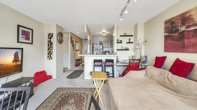 405 N Wabash Ave Unit 2809, Chicago, IL 60611 - carpeted living room featuring baseboards