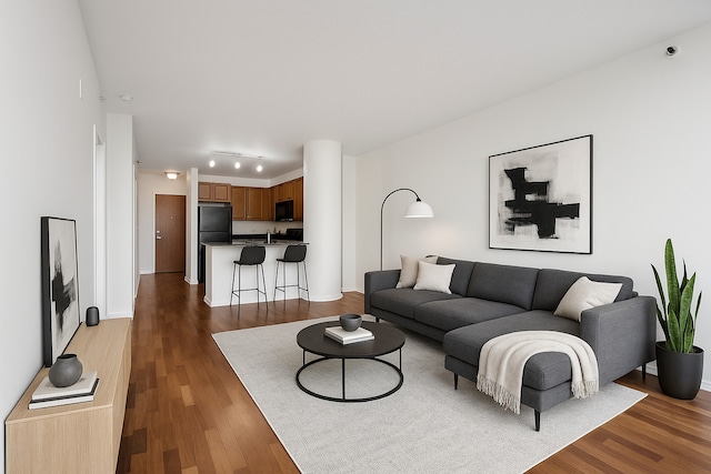 1255 S State St Unit 1704, Chicago, IL 60605 - living area featuring dark wood-style floors