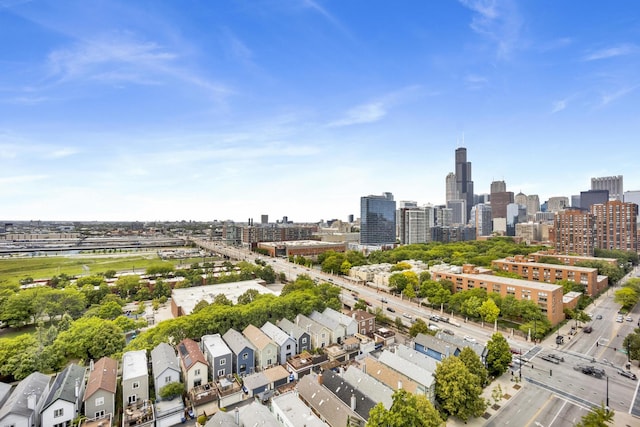 1255 S State St Unit 1704, Chicago, IL 60605 - drone / aerial view of city skyline and a major roadway