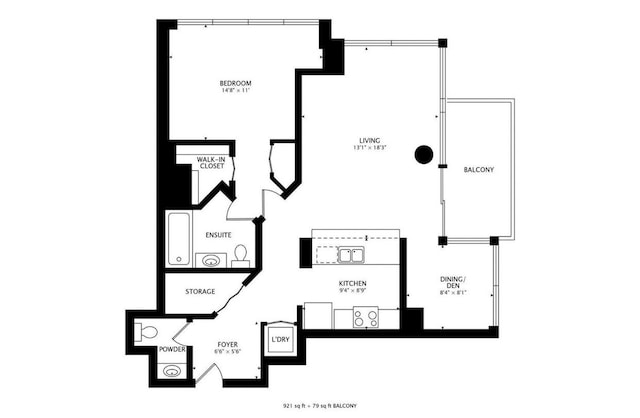 210 S Desplaines St Unit 1410, Chicago, IL 60661 - view of room layout