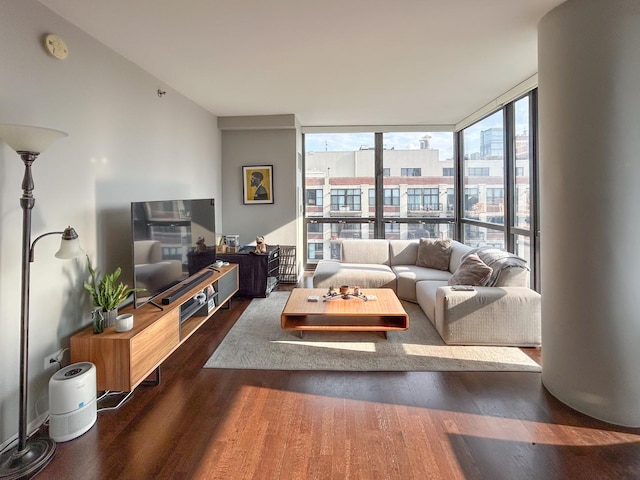 210 S Desplaines St Unit 1410, Chicago, IL 60661 - living area with expansive windows and wood finished floors