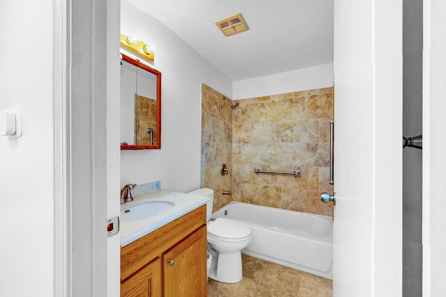 137 S Schmidt Rd, Bolingbrook, IL 60440 - full bathroom featuring vanity, shower / bath combination, and toilet