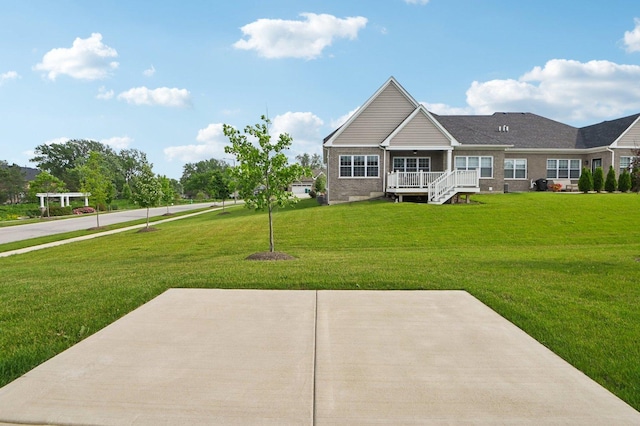 1518 128th St, Lemont, IL 60439 - view of front facade with a front lawn and brick siding