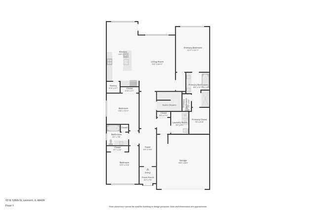 1518 128th St, Lemont, IL 60439 - view of home floor plan