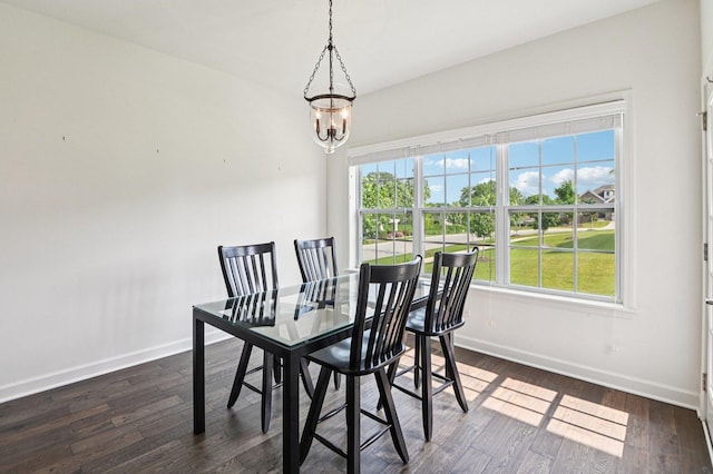 1518 128th St, Lemont, IL 60439 - dining space with a chandelier, plenty of natural light, and dark wood-style floors