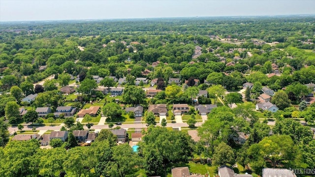 1614 Orth Dr, Wheaton, IL 60189 - aerial perspective of suburban area with a heavily wooded area