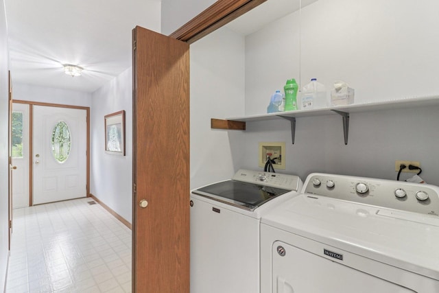 35932 N Watson Ave, Ingleside, IL 60041 - washroom featuring independent washer and dryer and light floors