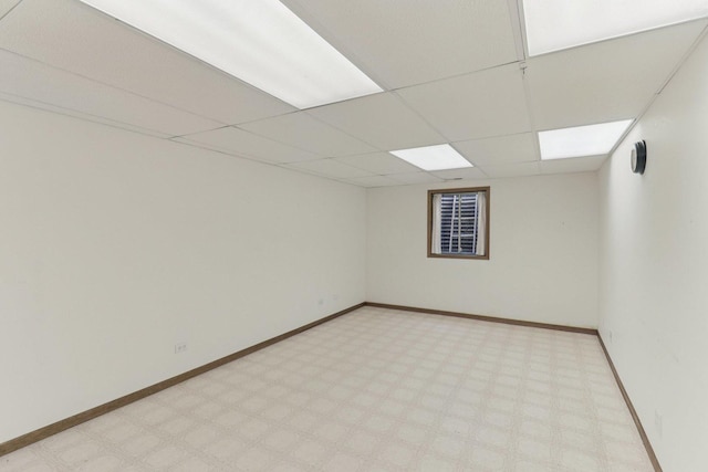 35932 N Watson Ave, Ingleside, IL 60041 - unfurnished room featuring a paneled ceiling and light flooring