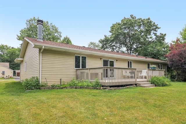 35932 N Watson Ave, Ingleside, IL 60041 - rear view of house featuring a yard and a deck
