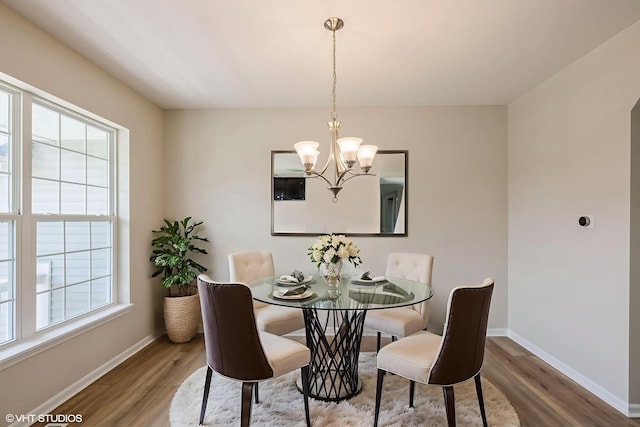 433 Minuet Cir, Volo, IL 60073 - dining room featuring wood finished floors, a chandelier, and plenty of natural light