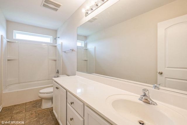 433 Minuet Cir, Volo, IL 60073 - full bath featuring vanity, tub / shower combination, and stone finish floors