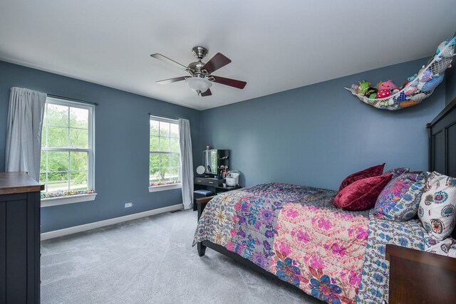 3095 Long Common Pkwy, Elgin, IL 60124 - bedroom with carpet floors and ceiling fan