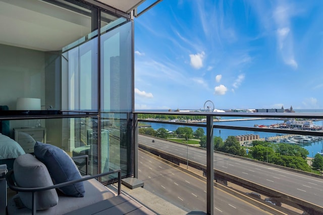 211 N Harbor Dr Unit 1902, Chicago, IL 60601 - balcony featuring a water view