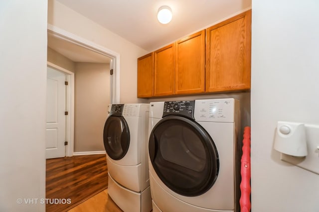 75 Willow Pkwy, Buffalo Grove, IL 60089 - laundry room with washing machine and clothes dryer, cabinet space, and dark wood-type flooring
