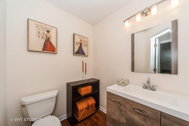 75 Willow Pkwy, Buffalo Grove, IL 60089 - half bath with vanity and wood finished floors