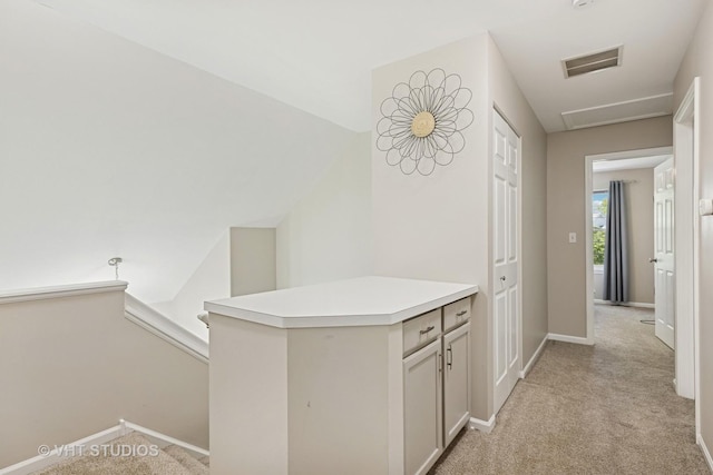 4643 Rolling Hills Dr, Lake In The Hills, IL 60156 - corridor with light colored carpet and an upstairs landing