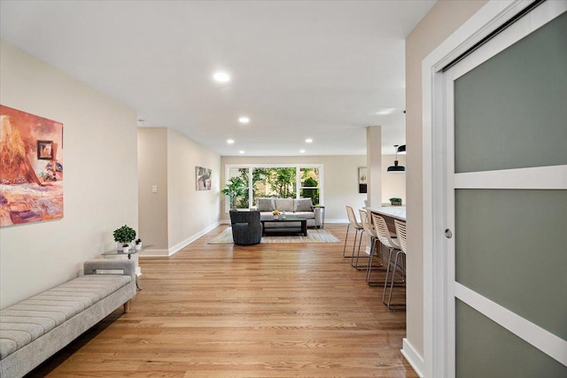 114 S Waverly Pl, Mount Prospect, IL 60056 - living area featuring light wood finished floors and recessed lighting