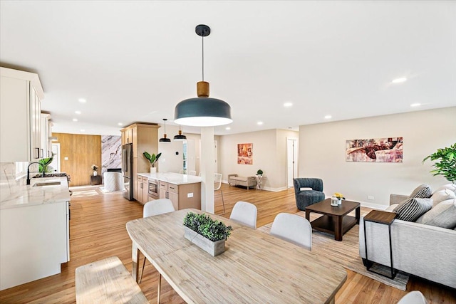 114 S Waverly Pl, Mount Prospect, IL 60056 - dining room with recessed lighting and light wood-type flooring