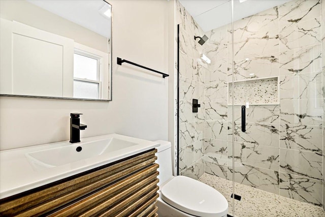 114 S Waverly Pl, Mount Prospect, IL 60056 - bathroom with a marble finish shower and vanity