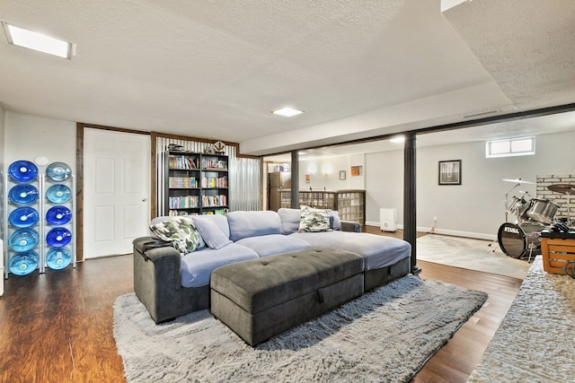 41W822 Burlington Rd, Saint Charles, IL 60175 - living area with a textured ceiling and wood finished floors