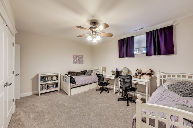 5021 N Kenmore Ave Unit 1S, Chicago, IL 60640 - bedroom with carpet flooring and a ceiling fan