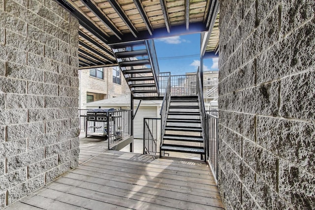 5021 N Kenmore Ave Unit 1S, Chicago, IL 60640 - deck featuring stairs