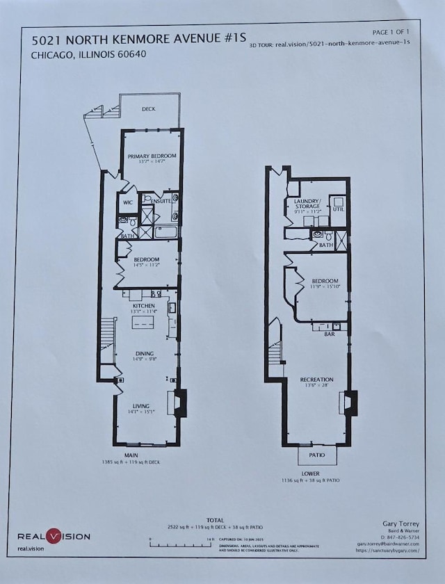 5021 N Kenmore Ave Unit 1S, Chicago, IL 60640 - view of room layout