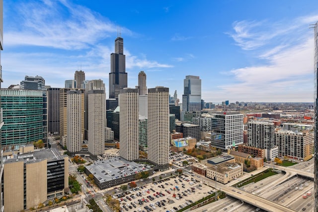 view of city skyline