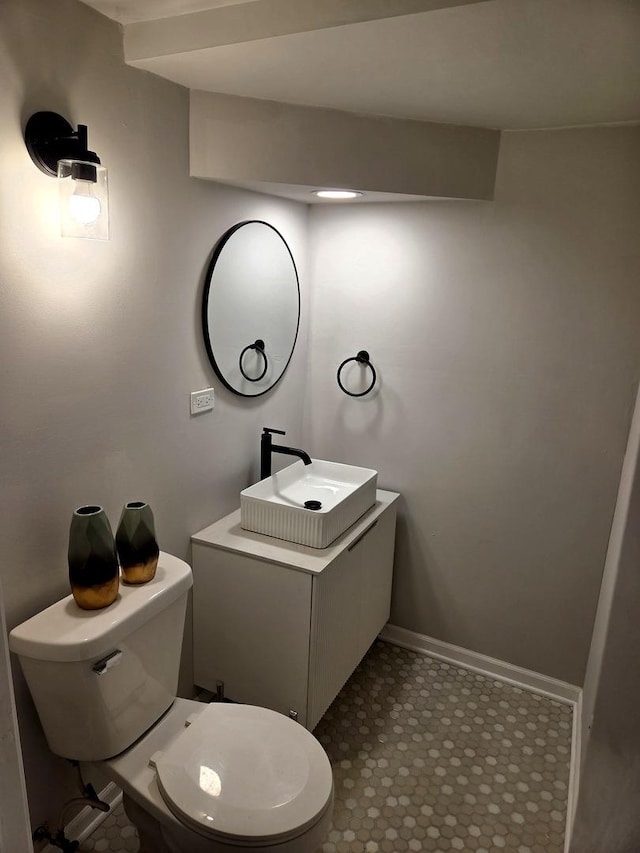 7447 Beloit Ave, Bridgeview, IL 60455 - half bathroom featuring vanity and toilet