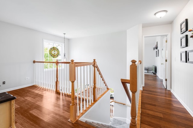 2119 Ivy Ridge Dr Unit 2119, Hoffman Estates, IL 60192 - hallway with an upstairs landing and wood finished floors