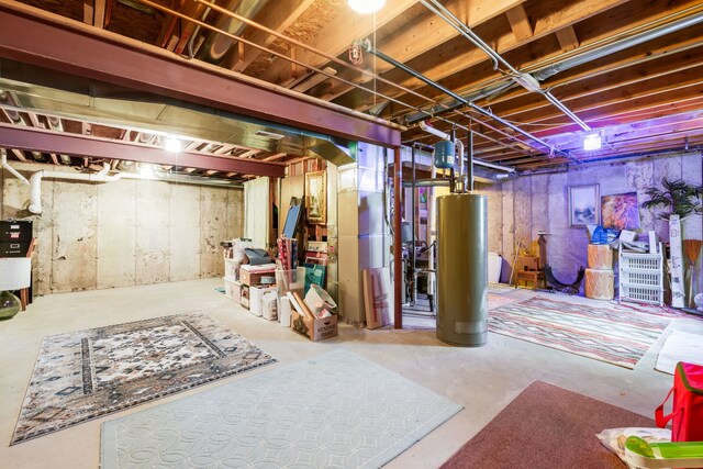 2119 Ivy Ridge Dr Unit 2119, Hoffman Estates, IL 60192 - unfinished basement featuring water heater
