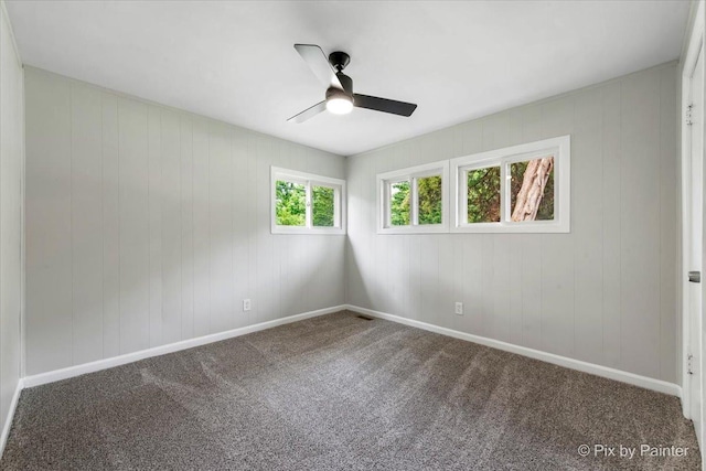 1912 Oakleaf Dr, Mchenry, IL 60050 - spare room with ceiling fan, carpet floors, and baseboards