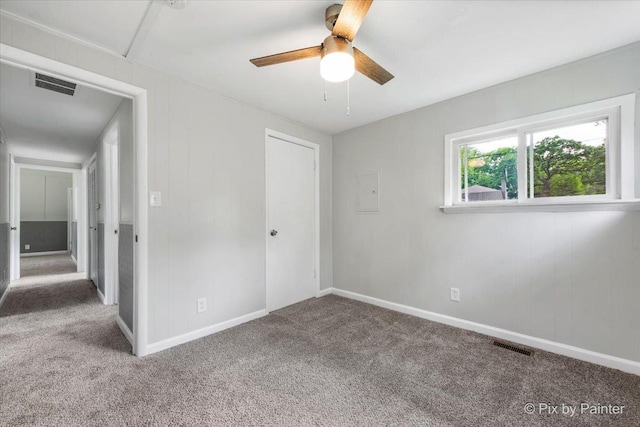 1912 Oakleaf Dr, Mchenry, IL 60050 - unfurnished bedroom with carpet, baseboards, a closet, and ceiling fan