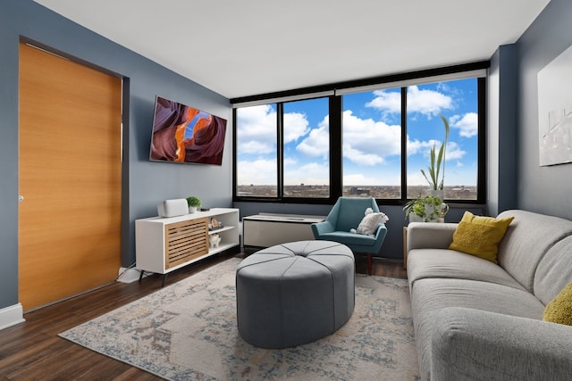 2754 N Hampden Ct Unit 2002, Chicago, IL 60614 - living area featuring dark wood-style flooring and healthy amount of natural light
