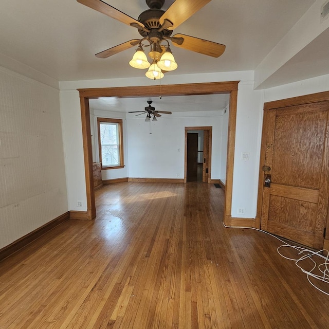 3054 N Kedzie Ave Unit 1F, Chicago, IL 60618 - empty room featuring hardwood / wood-style flooring and a ceiling fan