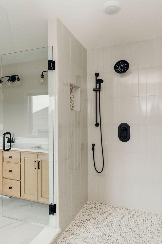 20277 Brendan St, Frankfort, IL 60423 - bathroom featuring a shower stall and vanity