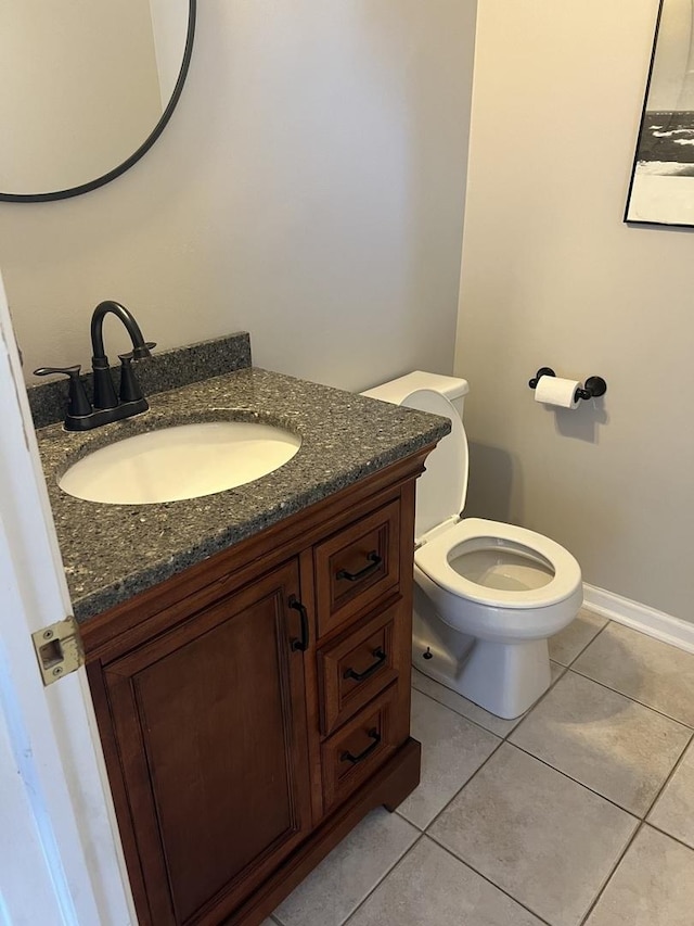 1611 Woodcrest Cir, Mundelein, IL 60060 - half bath featuring vanity and tile patterned flooring