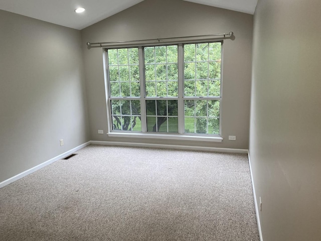 1611 Woodcrest Cir, Mundelein, IL 60060 - carpeted empty room with healthy amount of natural light, lofted ceiling, and recessed lighting