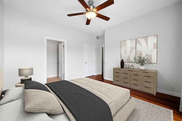 2847 N Pulaski Rd Unit 3S, Chicago, IL 60641 - bedroom with wood finished floors and ceiling fan