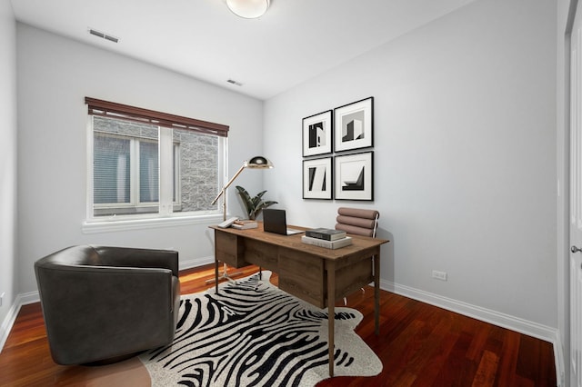 2847 N Pulaski Rd Unit 3S, Chicago, IL 60641 - office area featuring baseboards and wood finished floors