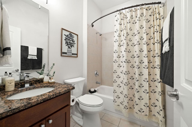 2847 N Pulaski Rd Unit 3S, Chicago, IL 60641 - full bath featuring shower / bath combo with shower curtain, vanity, and tile patterned floors