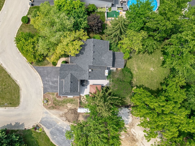 1132 Locust Ct, Bartlett, IL 60103 - view of front of home with driveway, a shingled roof, an attached garage, and a chimney