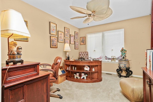 25014 W Nicklaus Way, Antioch, IL 60002 - carpeted office space featuring ceiling fan and baseboards