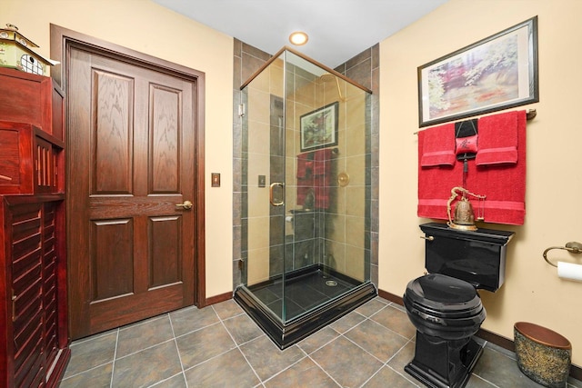 25014 W Nicklaus Way, Antioch, IL 60002 - full bath featuring a stall shower, tile patterned flooring, and recessed lighting