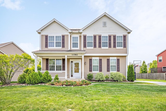 11582 Beacon Ave, Huntley, IL 60142 - traditional-style home with a porch