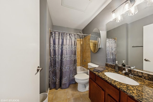 208 W Washington St Unit 1205, Chicago, IL 60606 - full bathroom with tile patterned floors, vanity, and shower / bath combo