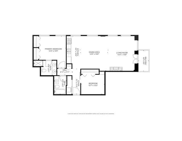 208 W Washington St Unit 1205, Chicago, IL 60606 - view of floor plan / room layout