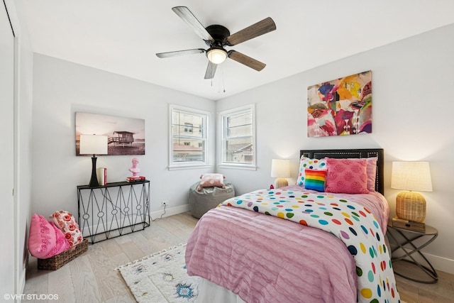 5247 N California Ave, Chicago, IL 60625 - bedroom featuring wood finished floors and ceiling fan