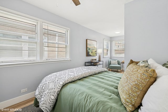 5247 N California Ave, Chicago, IL 60625 - bedroom featuring wood finished floors and ceiling fan