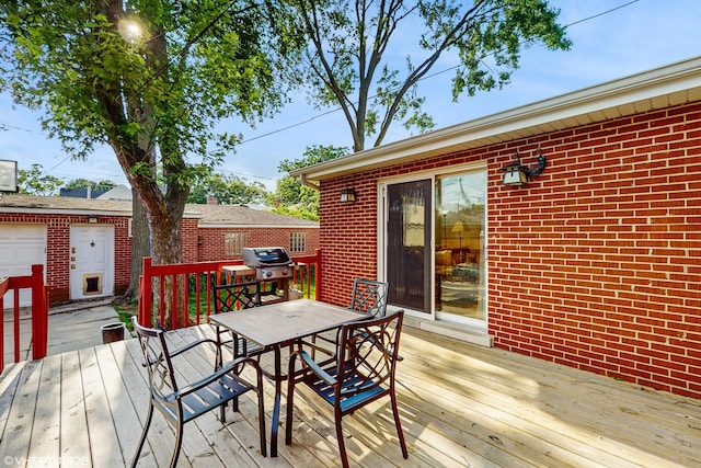 1910 N 76th Ct, Elmwood Park, IL 60707 - wooden terrace featuring outdoor dining area and area for grilling